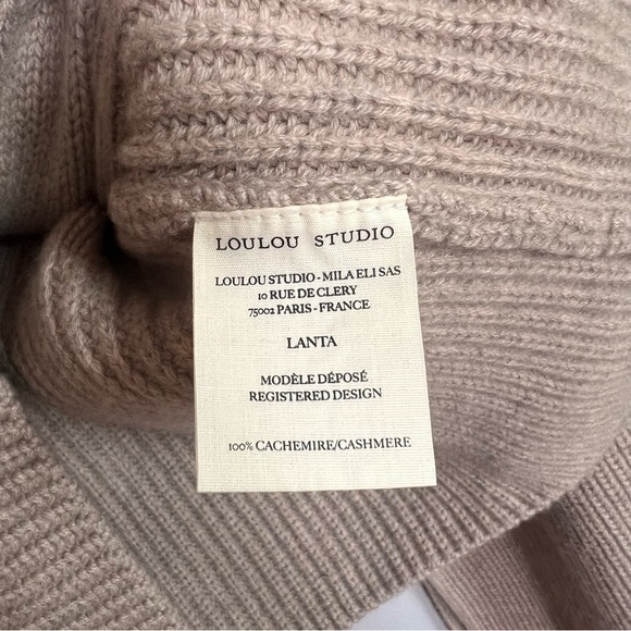 NWOT LouLou Studio Lanta Cashmere Cardigan Beige M - Picture 8 of 9